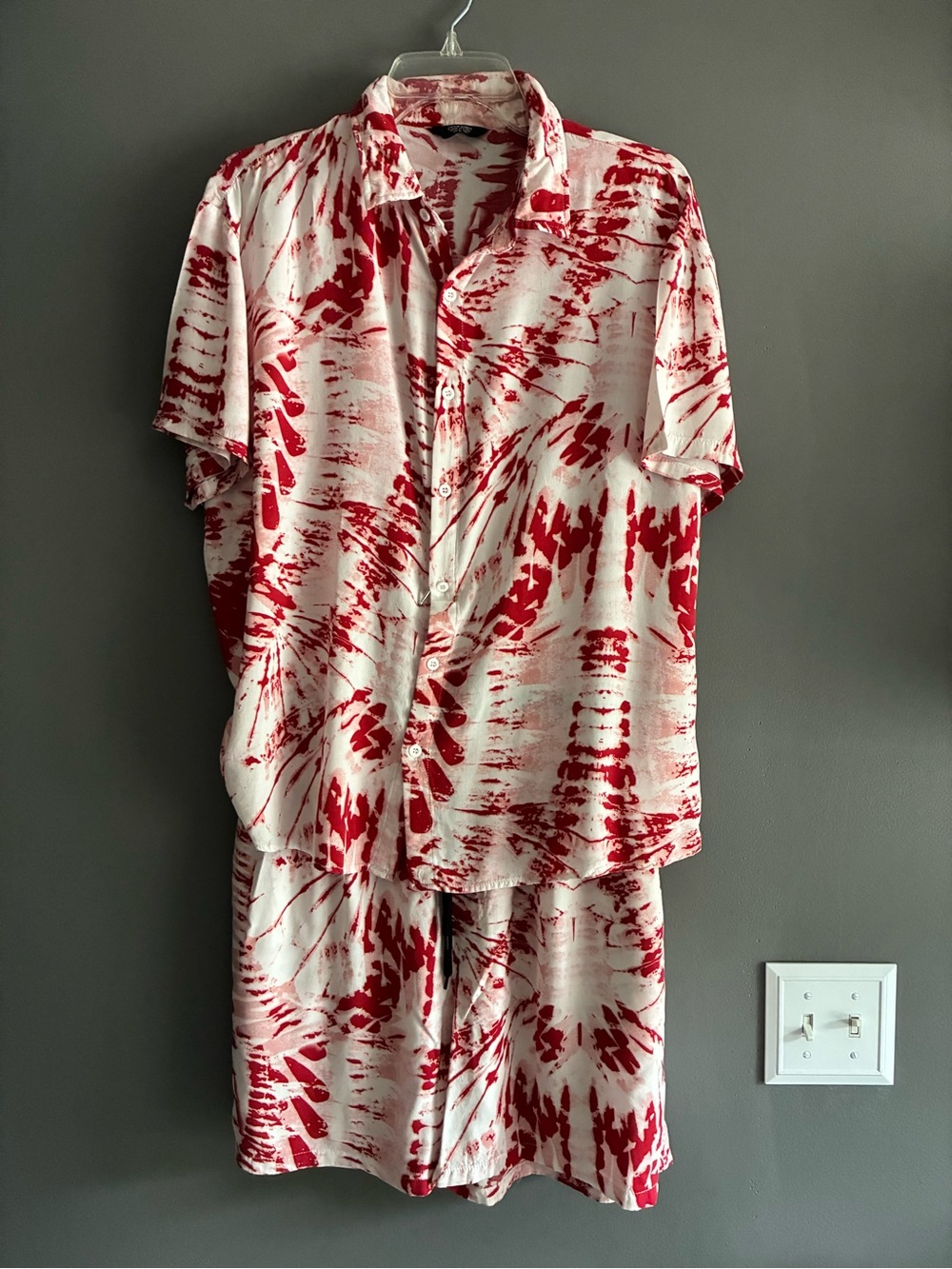 Coofandy Mens Matching Set Casual Shorts & Top Size Large Unisex